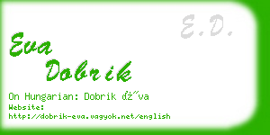 eva dobrik business card